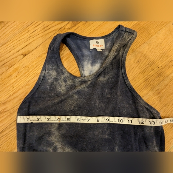 Sundry Evereve Tie Dye Racerback Tank Dress Size Small Gray Blue New - Picture 10 of 12